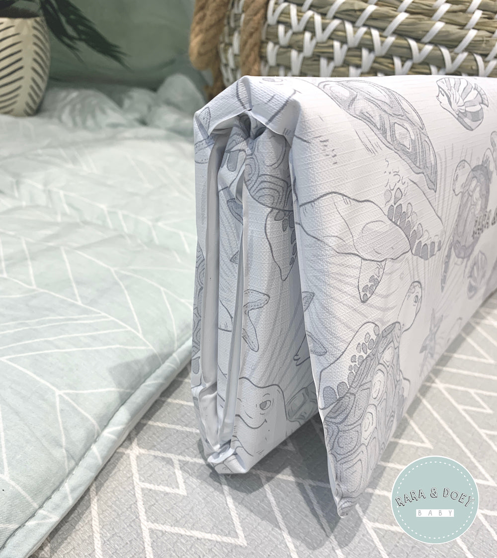 Travel Mat Sealife Grey